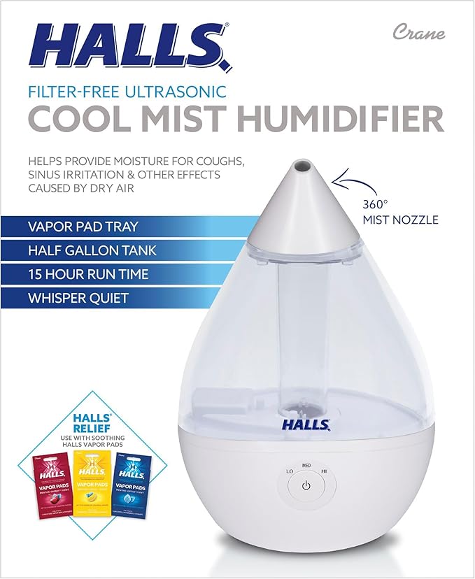 Crane x HALLS Droplet Ultrasonic Small Air Humidifiers - Image 5