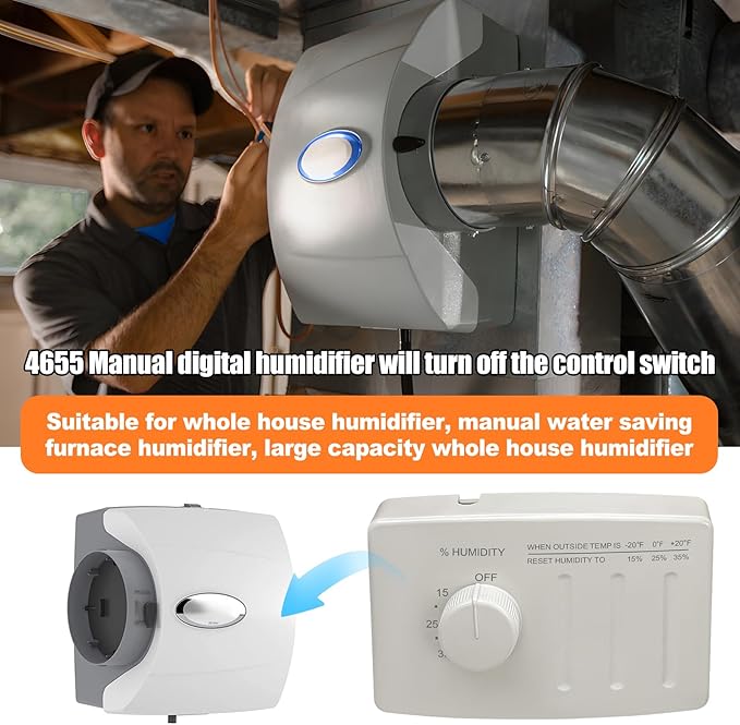4655 Manual Whole House Humidifiers/Wall Mounted Humidifier Control Humidistat - Image 3