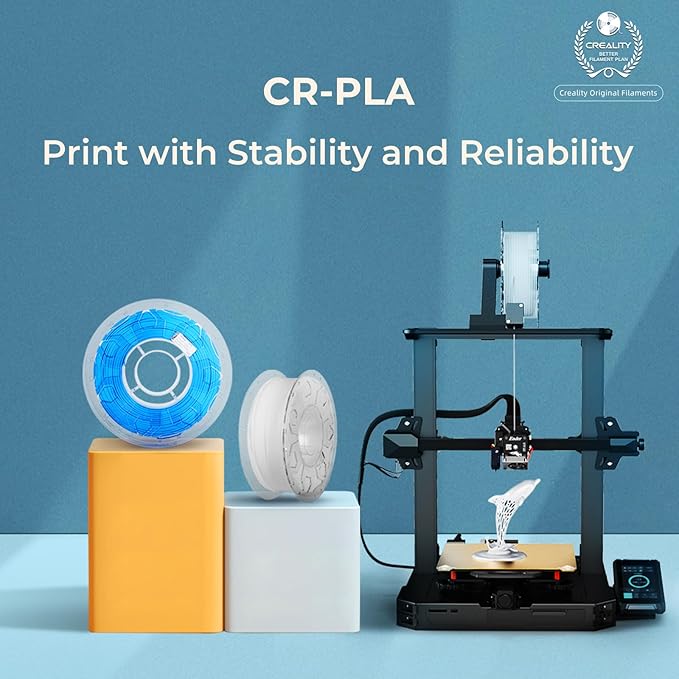Creality PLA Filament 1.75mm White, 3D Printer Filament 1kg Spool, High - Image 7