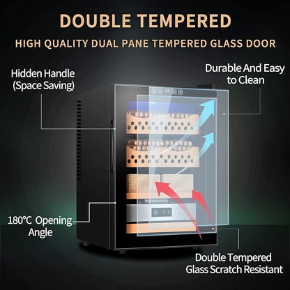 Electronic 50L Cigar Cooler Humidor, Built-in Humidification System - Image 5