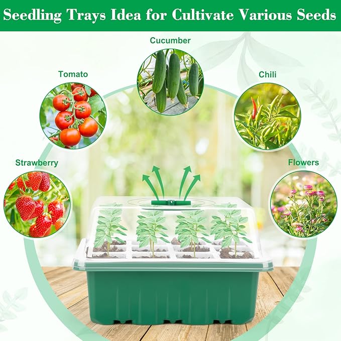 Reusable Silicone Seed Starter Tray, 60 Cells Seed Starter Kit - Image 7