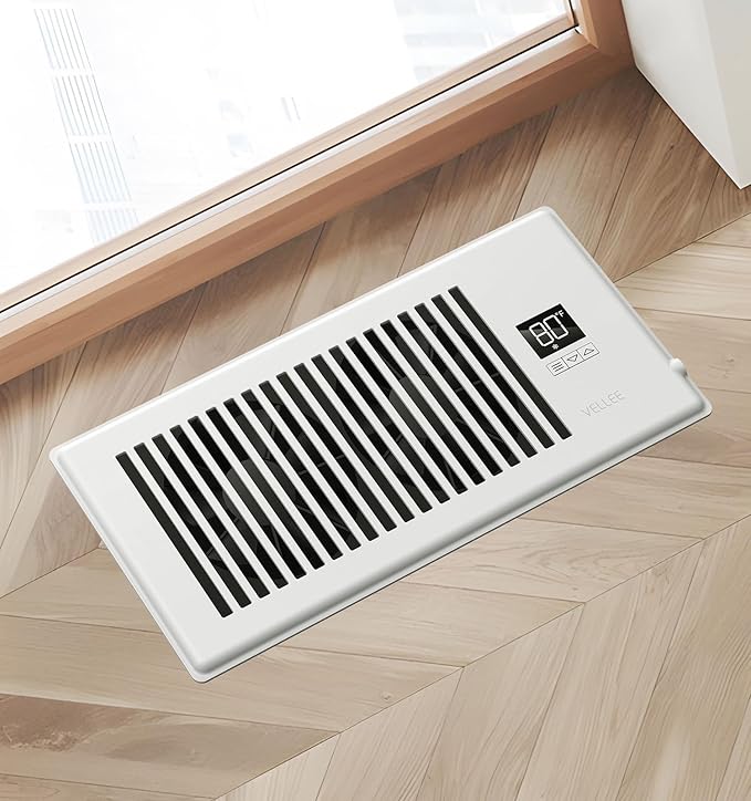 VELLEE Quiet Register Booster Fan Fits 4" x 10", 10-Speed Smart Heating Cooling - Image 7