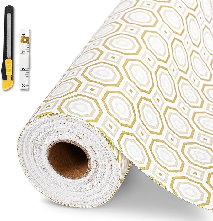 Drawer and Shelf Liner for Kitchen Cabinet, Non-Adhesive Cabinet Liner 12in x by GTJ