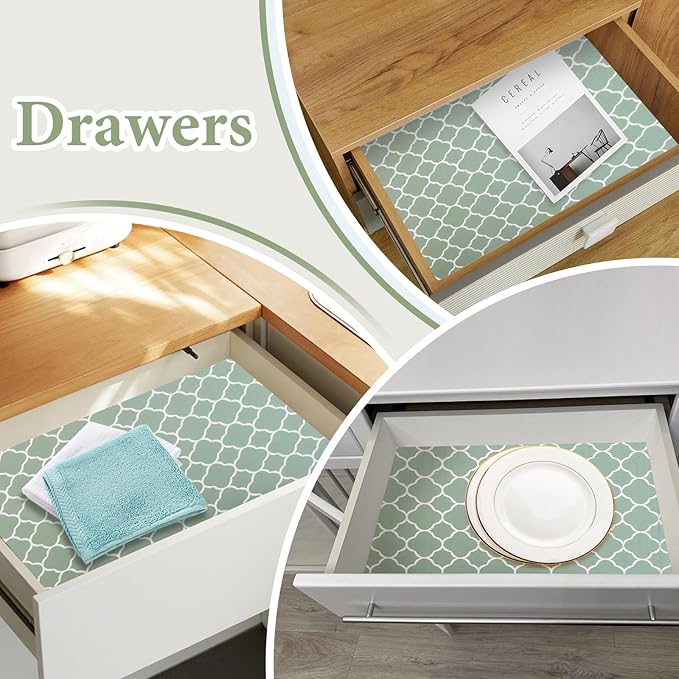 Shelf Liners for Kitchen Cabinets Non Adhesive Drawer Liner 23.6in x 20FT Light - Image 2