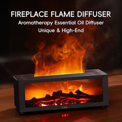 Essential Oil Diffuser, 7 Colors Fireplace Flame Fire Oil Diffuser, 150ml - Image 2