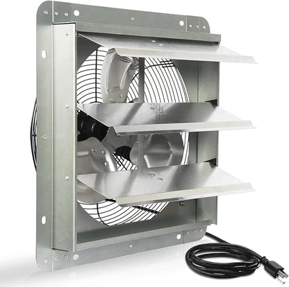 KEN BROWN 14 Inch Shutter Exhaust Fan, High Speed 1520CFM, Wall Mounted by KENBROWN