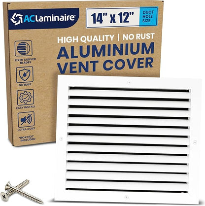 14x12 Inch Air Return Vent Cover Decorative – Premium Aluminum AC Vent Cover by LAMINAIRE