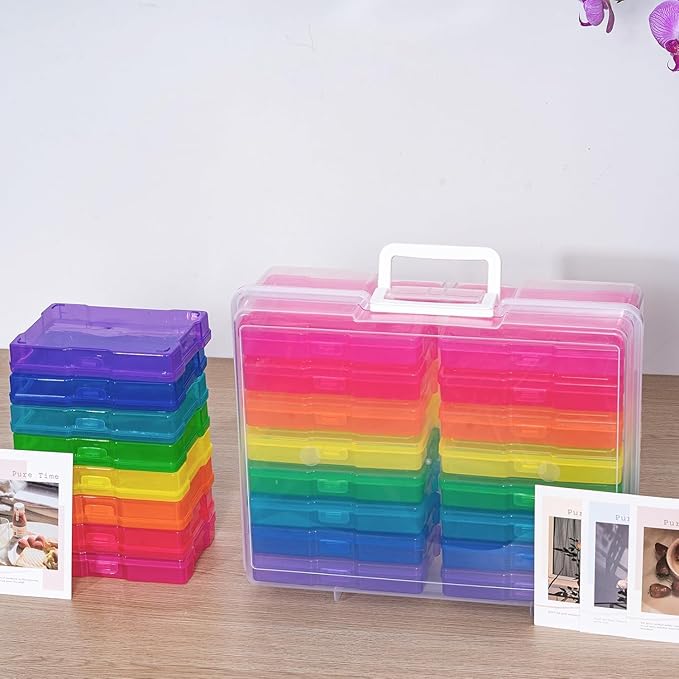 novelinks Transparent 4" x 6" Photo Organizers and Photo Storage Box - Image 3