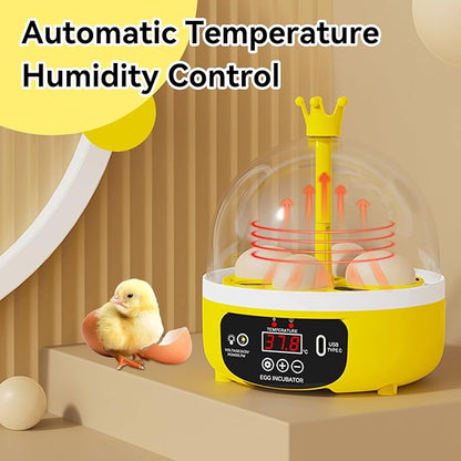 Mini Egg Incubator, 4 Egg Incubator Household Hatching Machine Automatic - Image 2