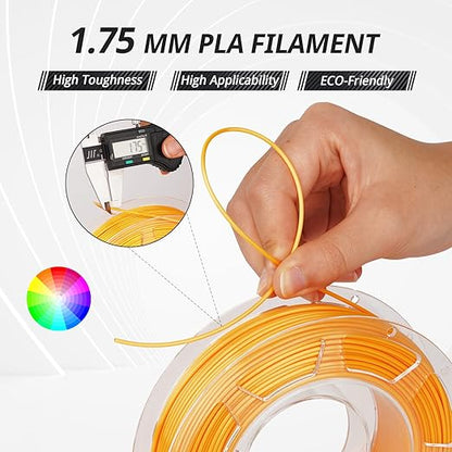 AMOLEN PLA 3D Printer Filament PLA Filament 1.75mm Silk Filament Bundle - Image 3