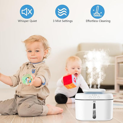 SZO Humidifiers for Bedroom Large Room, 2.5L Dual Nozzle Cool Mist Humidifier - Image 3