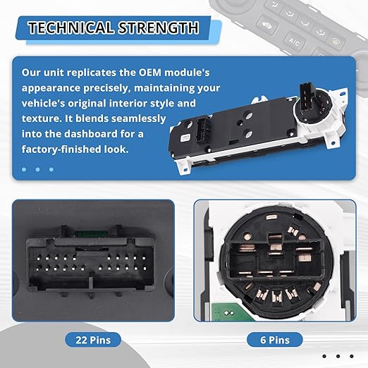 Heater A/C Control Switch, Front Climate Control Module Compatible - Image 4