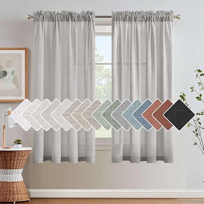 H.VERSAILTEX Light Filtering Linen Textured Curtains by HVERSAILTEX