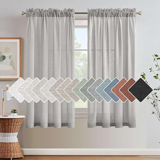 H.VERSAILTEX Light Filtering Linen Textured Curtains by HVERSAILTEX