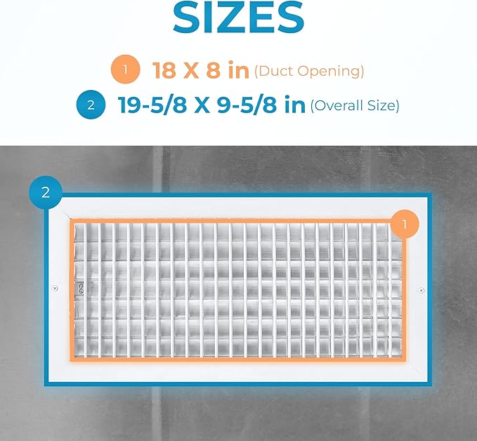 Aluminum 18 x 8 Inch Air Vent Covers - Image 3
