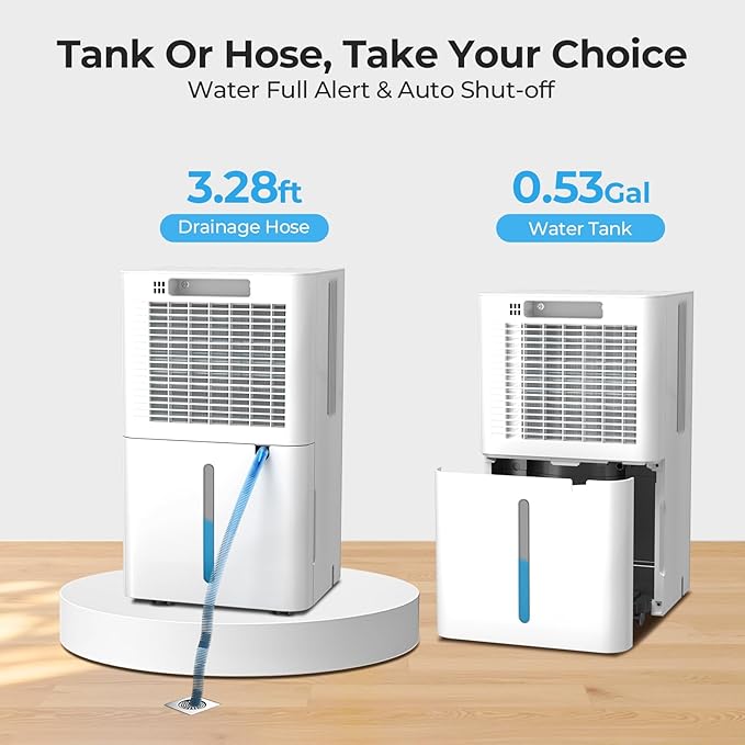 25 Pint Dehumidifier for Bedroom Bathroom Basement, 38dB Quiet, Precise - Image 5