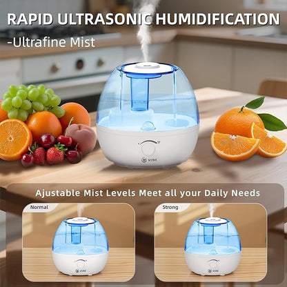 KVM Ultrasonic Cool Mist Humidifier, Quiet Air Humidifiers - Image 4