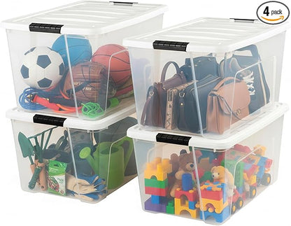 IRIS USA 72 Qt Stackable Plastic Storage Bins by IRISUSA