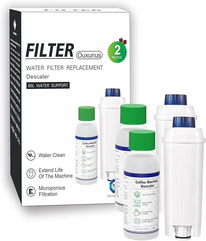 Descaling Kit Compatible with Delonghi Coffee Machines: 2 Full Maintenance by Ouxunus