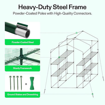 VIVOSUN 57x57x77 Inch Mini Walk in Green House - Image 3