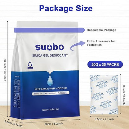 Silica Gel Packets, 20 Gram 35 Packs Desiccant Packs - Image 6