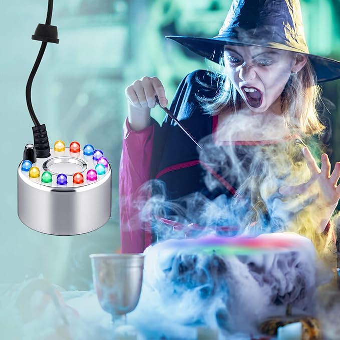 Yaomiao 3 Pcs Halloween Mist Maker Fogger Small Ultrasonic Fog Machine Fountain - Image 6