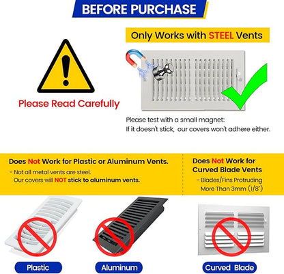 Magnetic Vent Covers, Extra Strong Magnets, 5.5" x 13.75" Ultra Thick 60mil - Image 3
