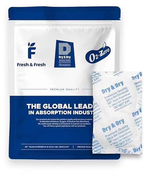 Dry & Dry 100 Gram Silica Gel Packets Desiccants, Silica Packets by DryDry
