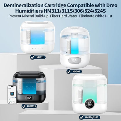 4-Pack Humidifier Demineralization Cartridge Compatible - Image 2