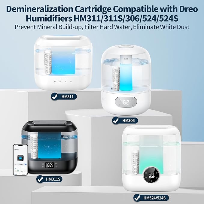 6-Pack Humidifier Demineralization Cartridge Compatible - Image 2