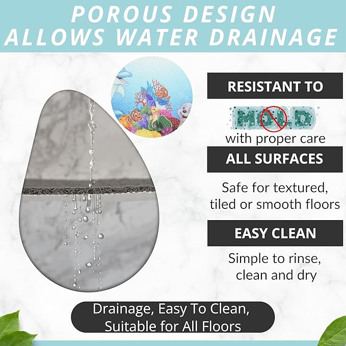 Enkosi Loofah Non-Slip Shower Mat - Image 4