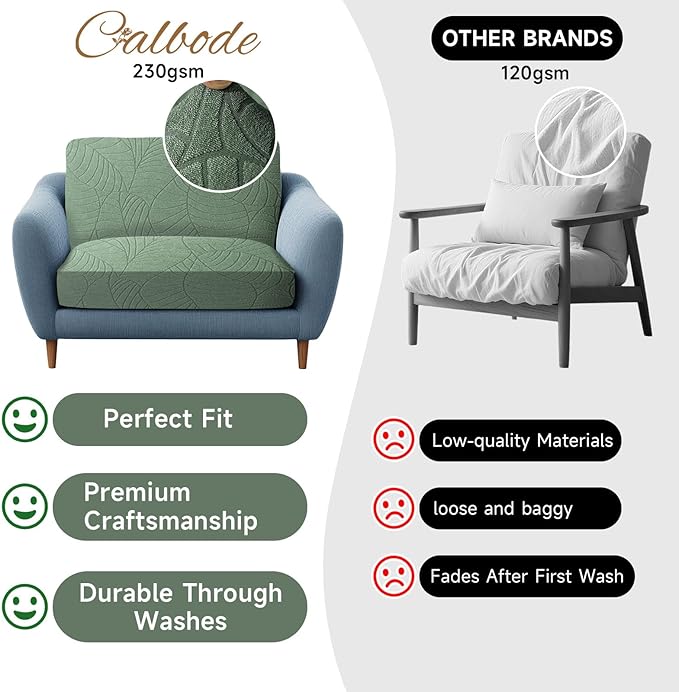 8Pcs Stretch Couch Cushion Covers, Water Resistant Outdoor Sofa Cuhsion Cover - Image 4