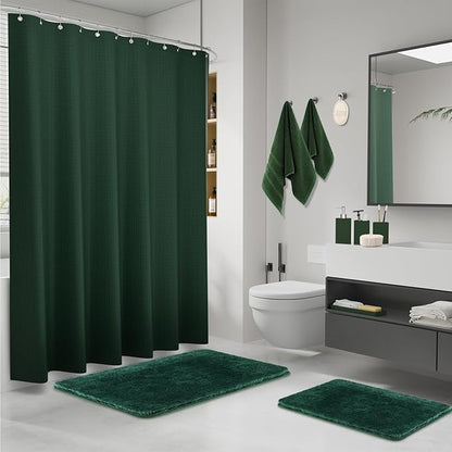 Green Bathroom Set, Dark Green Bathroom Accessories Set - Image 2