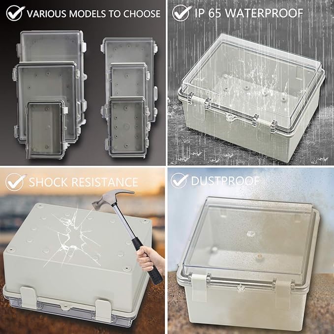 Zulkit Junction Box ABS Plastic Dustproof Waterproof IP65 Electrical Boxes - Image 7