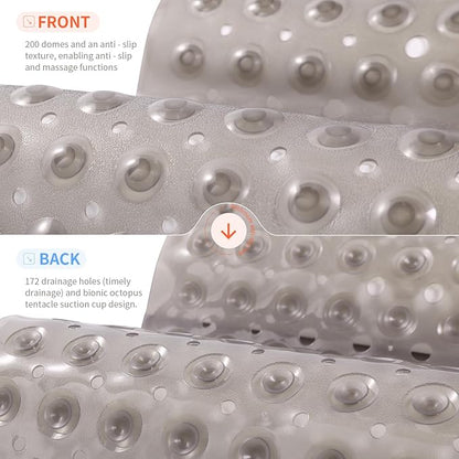 Anti-Slip Bathtub Shower mat, 39.3×15.7 inch（Approximately 100 × 40cm） Soft - Image 2