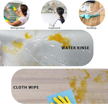 9 Pack Washable Waterproof Fridge Liners and Drawer Mats, Refrigerator Shelving - Image 3