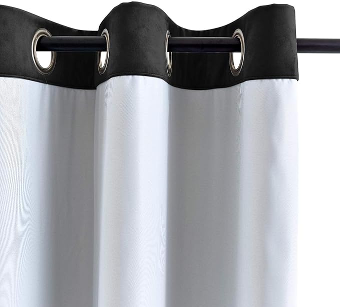 ChadMade Blackout Lined Premium Velvet Curtain Warm Black 100Wx120L Inch - Image 3