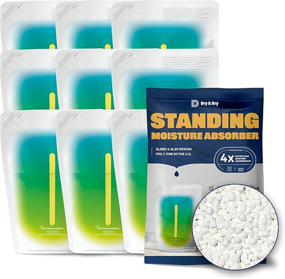Dry & Dry [9 Packs Standing Moisture Absorbers to Control Excess Moisture by DryDry