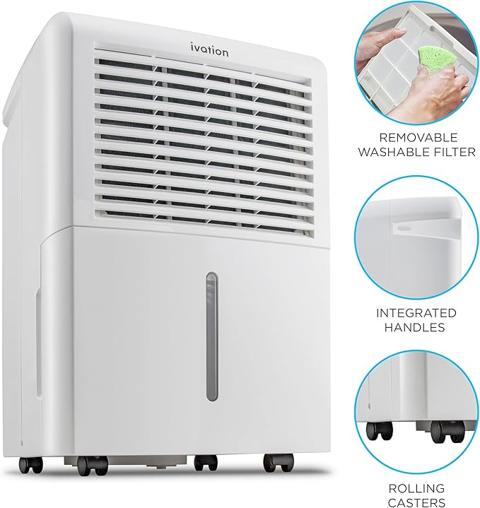 Ivation 4, 500 Sq Ft Dehumidifier - Image 3