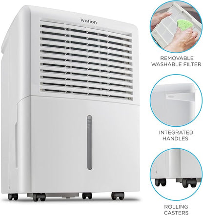 Ivation 4, 500 Sq Ft Dehumidifier - Image 3