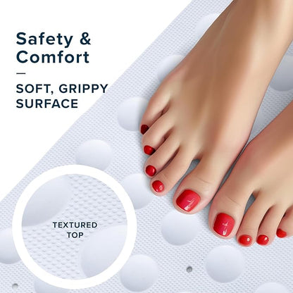 SlipX Solutions Square Natural Rubber Shower Stall Mat, 21” x 21”, Non Slip - Image 3