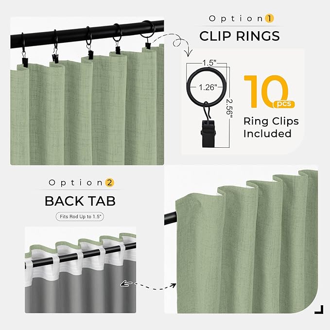 INOVADAY Thermal Sliding Door Curtains 100% Blackout Curtains - Image 4