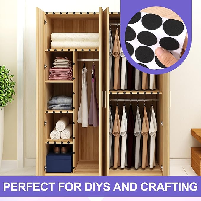 160 Pcs Small Felt Furniture Pads, Self-Adhesive EVA Foam Dot Circles, Round - Image 6
