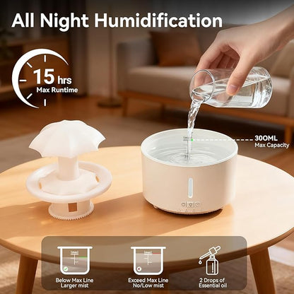 Missfly Aromatherapy Diffuser, Clouds and Cool Mist Humidifier, 360° Rotatable - Image 8