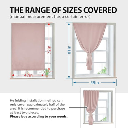 Autohesion Curtains for Windows, Bedroom Blackout Curtains for - Image 3