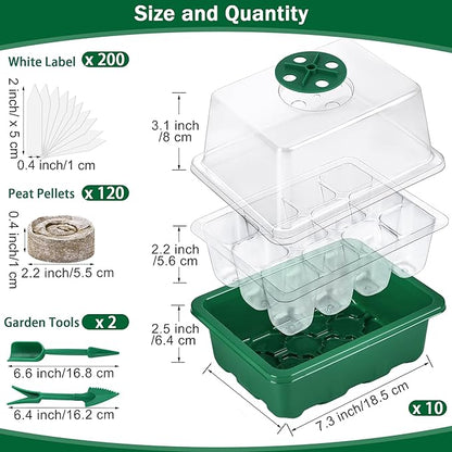 10 Sets Seed Starter Tray Kit Seed Starter Trays - Image 2