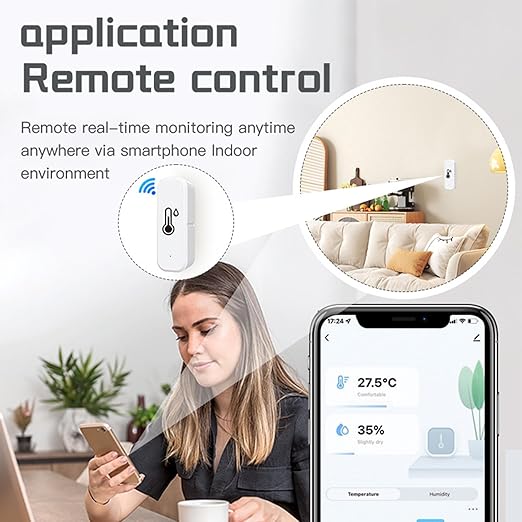 Smart Sensor - WiFi Temperature Sensor, Wireless Humidity Monitoring, Remote - Image 2