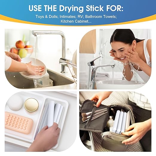 NUHUi 10 Pcs Large Drying Sticks Dry Desiccant Dehumidifier Rod Dryer Stick - Image 2