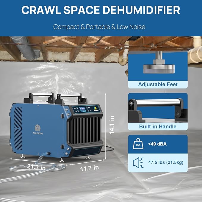 ARGENDON 145 Pint Crawl Spaces Dehumidifier - Image 6