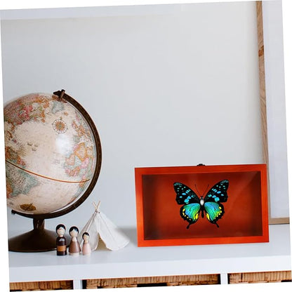 DOITOOL Vintage Style Rectangular Wooden Box Pin Display Case - Image 5